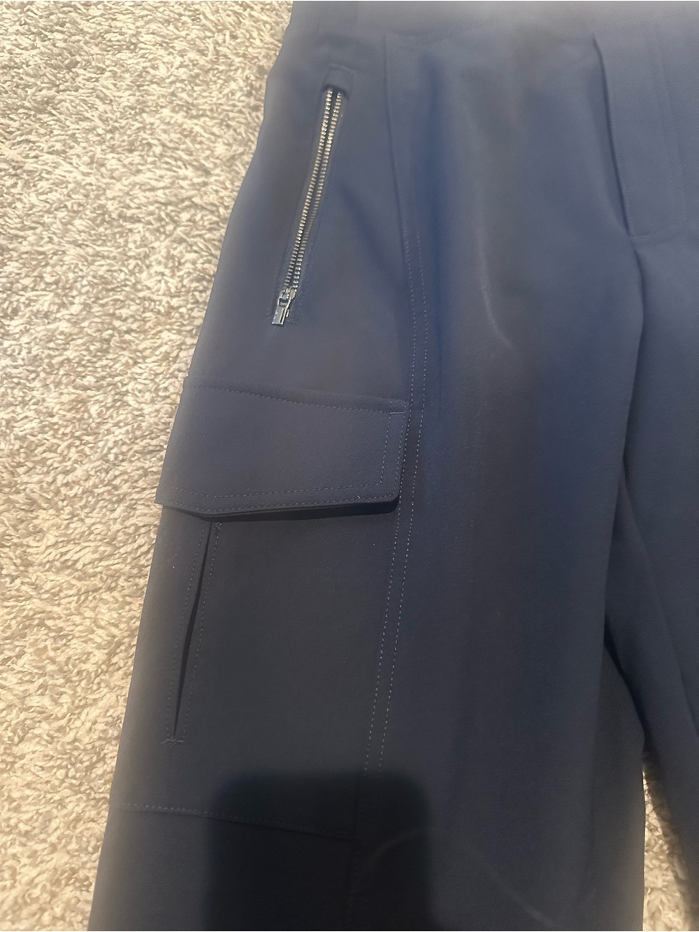 Athleta Navy Cargo Straight-Leg Women's Pants - Picture 7 of 8
